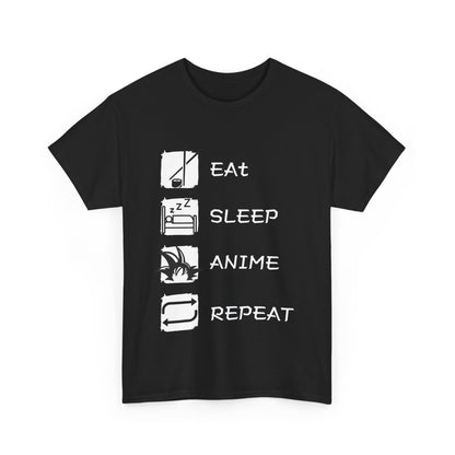 Eat sleep anime repeat Adult T-shirt