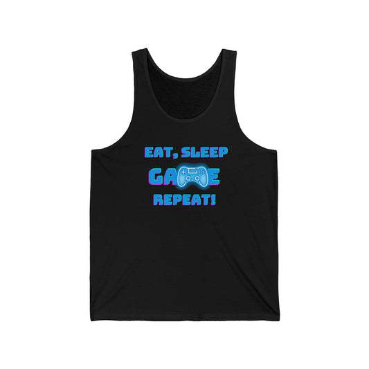 Eat sleep game repeat Adult Tank