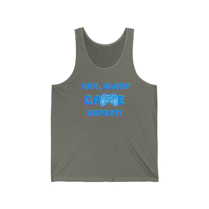 Eat sleep game repeat Adult Tank