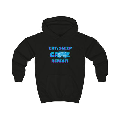 Eat sleep game repeat Kids Hoodie