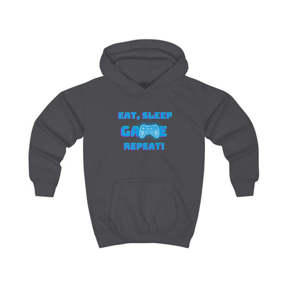 Eat sleep game repeat Kids Hoodie