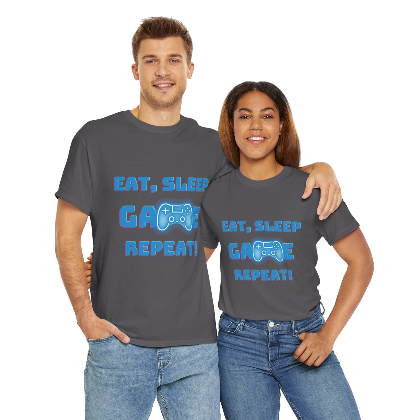 Eat sleep game repeat Adult T-shirt