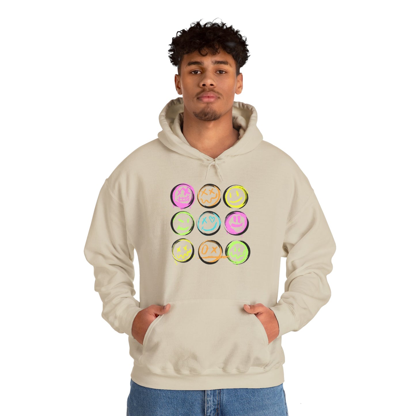 Faces Adult Hoodie