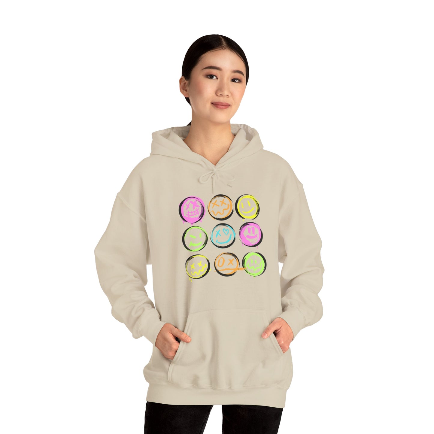 Faces Adult Hoodie