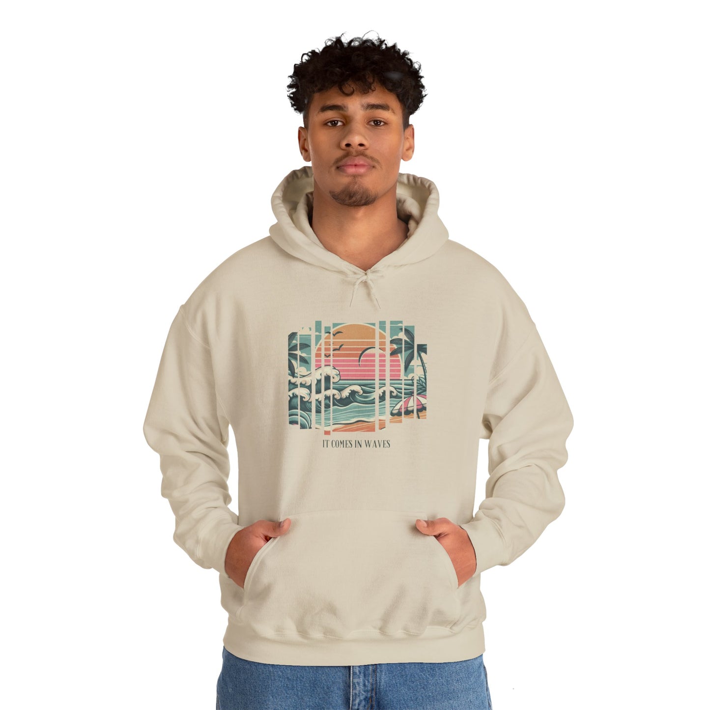 It comes in waves Adult Hoodie