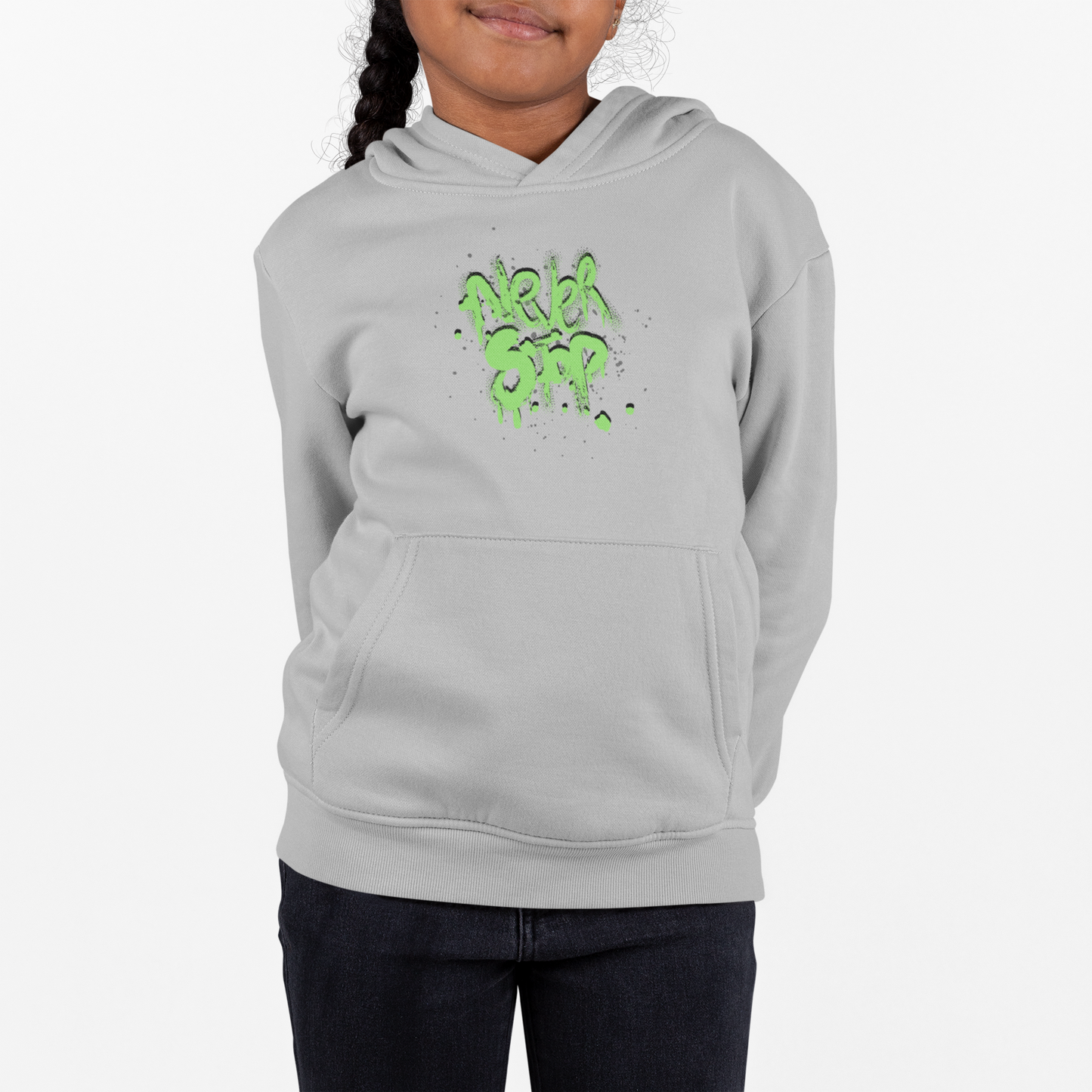 Never stop Kids Hoodie