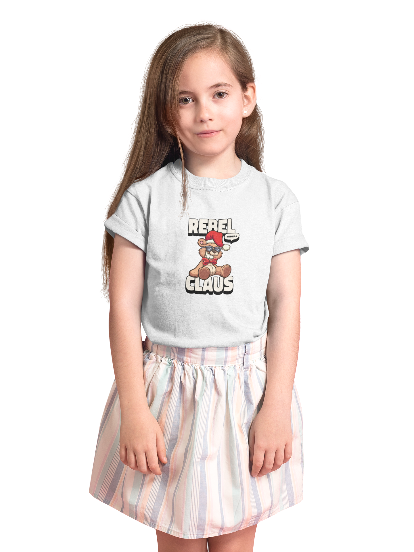 Rebel Without a Clause Christmas T-Shirt | Fun Holiday Kids Tee