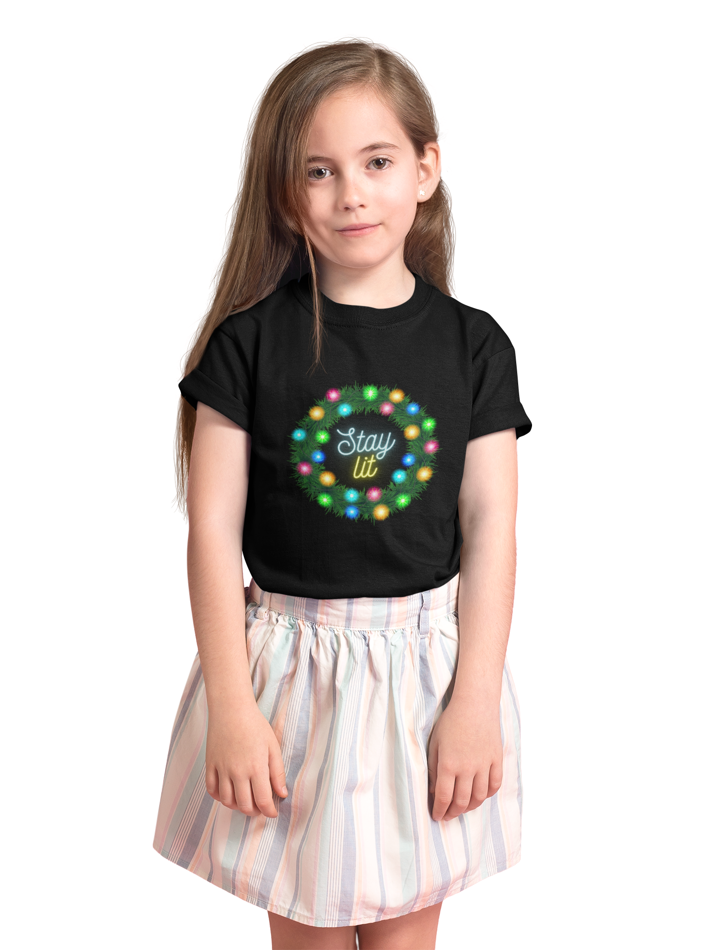 Stay Lit Christmas T-Shirt | Festive Kids Tee